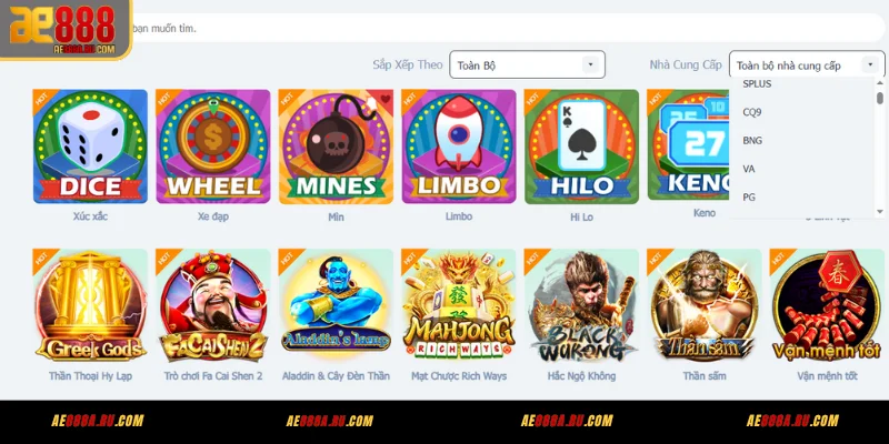 Slot Quay AE888 – Kho 400+ Game Từ 8 Nhà Phát Hành 3 So sánh 8 nhà phát hành slot tại AE888
