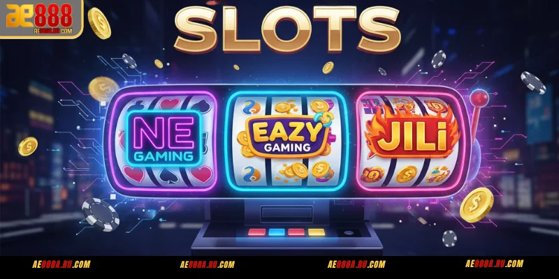 So sánh 3 sảnh slot bài AE888 NE EAZY JILI