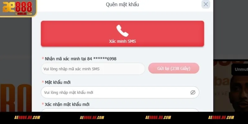 5 bước lấy lại mật khẩu AE888 nhanh chóng