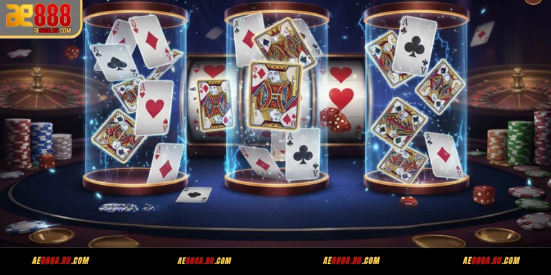 Slot bài AE888 kết hợp quay hũ và game bài truyền thống