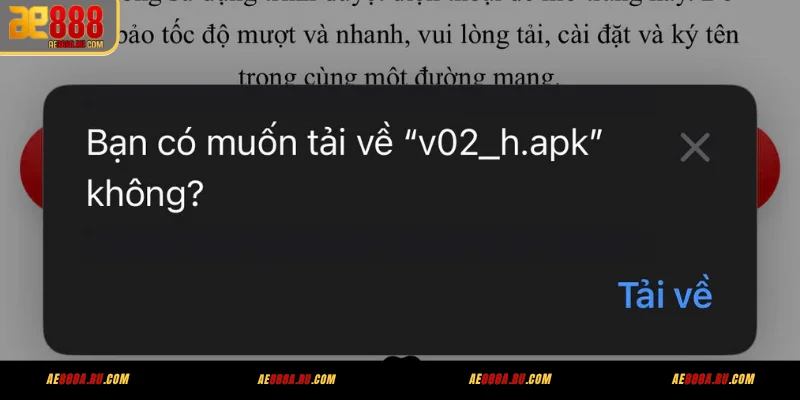 Hướng dẫn tải app AE888 trên Android từng bước
