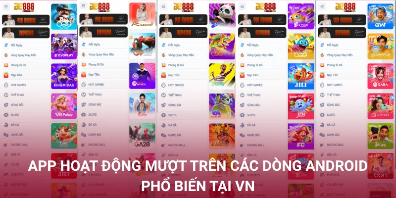 Tải App Android AE888 – Tải APK Chính Hãng Cài Trong 2 Phút 2 Giao diện tải app Android AE888 trên Samsung và Xiaomi