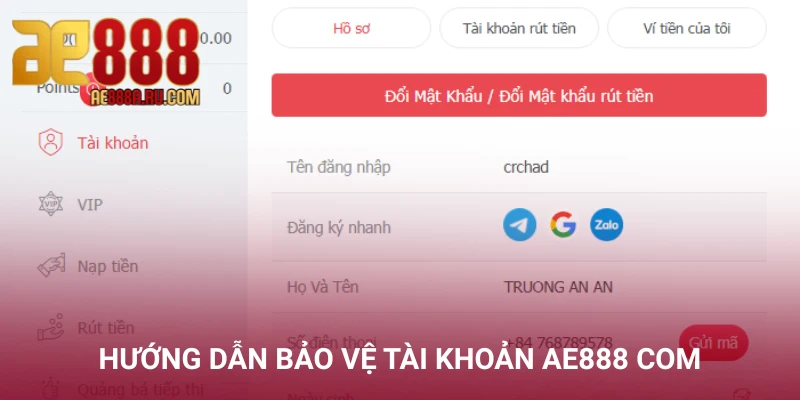 Bảo mật tài khoản và xác minh danh tính AE888