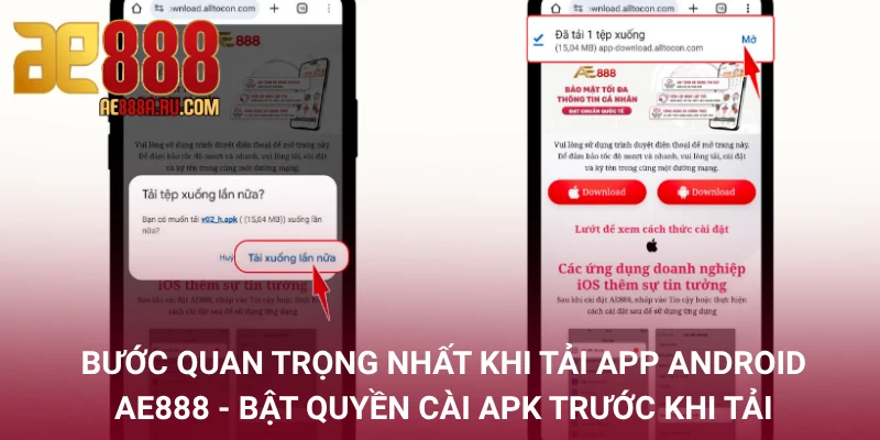 Tải App Android AE888 – Tải APK Chính Hãng Cài Trong 2 Phút 3 Bật cho phép nguồn không xác định để cài APK AE888