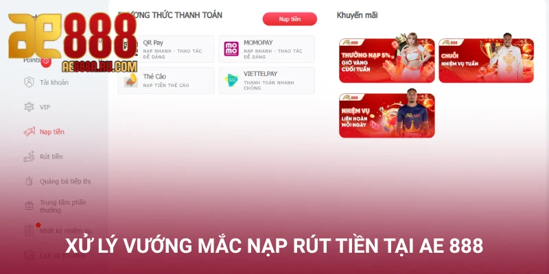Giải đáp giao dịch nạp rút tiền AE888
